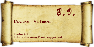 Boczor Vilmos névjegykártya